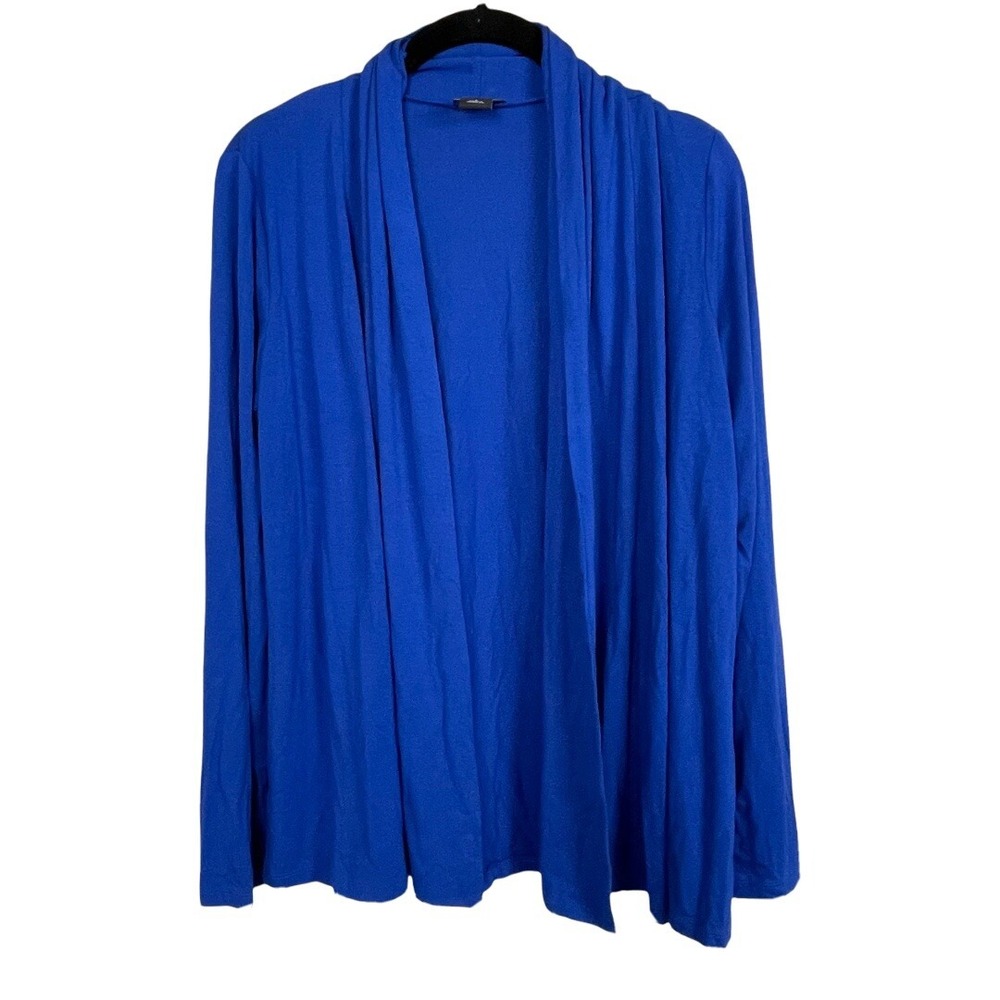 Ann Taylor Women's Size S Blue Open Front Long Sleeve Cardigan‎ Sweater Layering